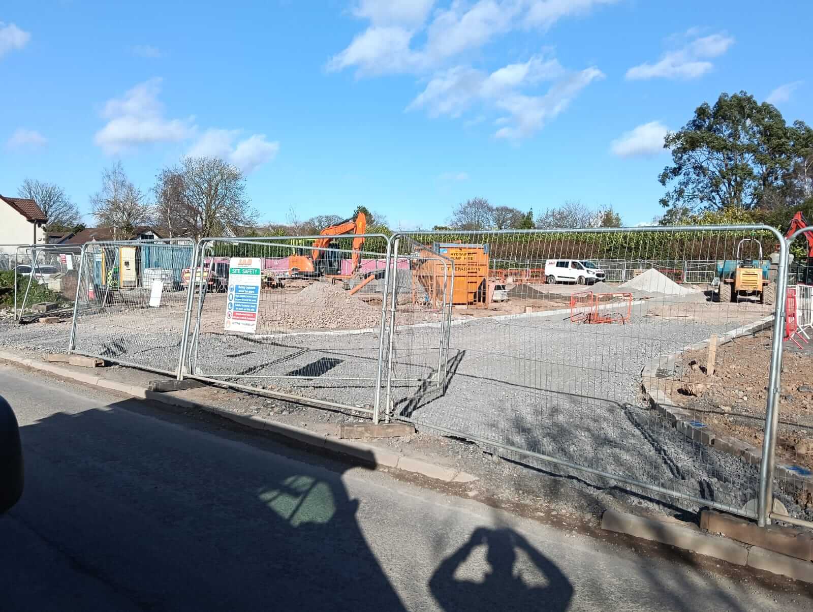 New build home construction site in Bristol with Starlink connectivity